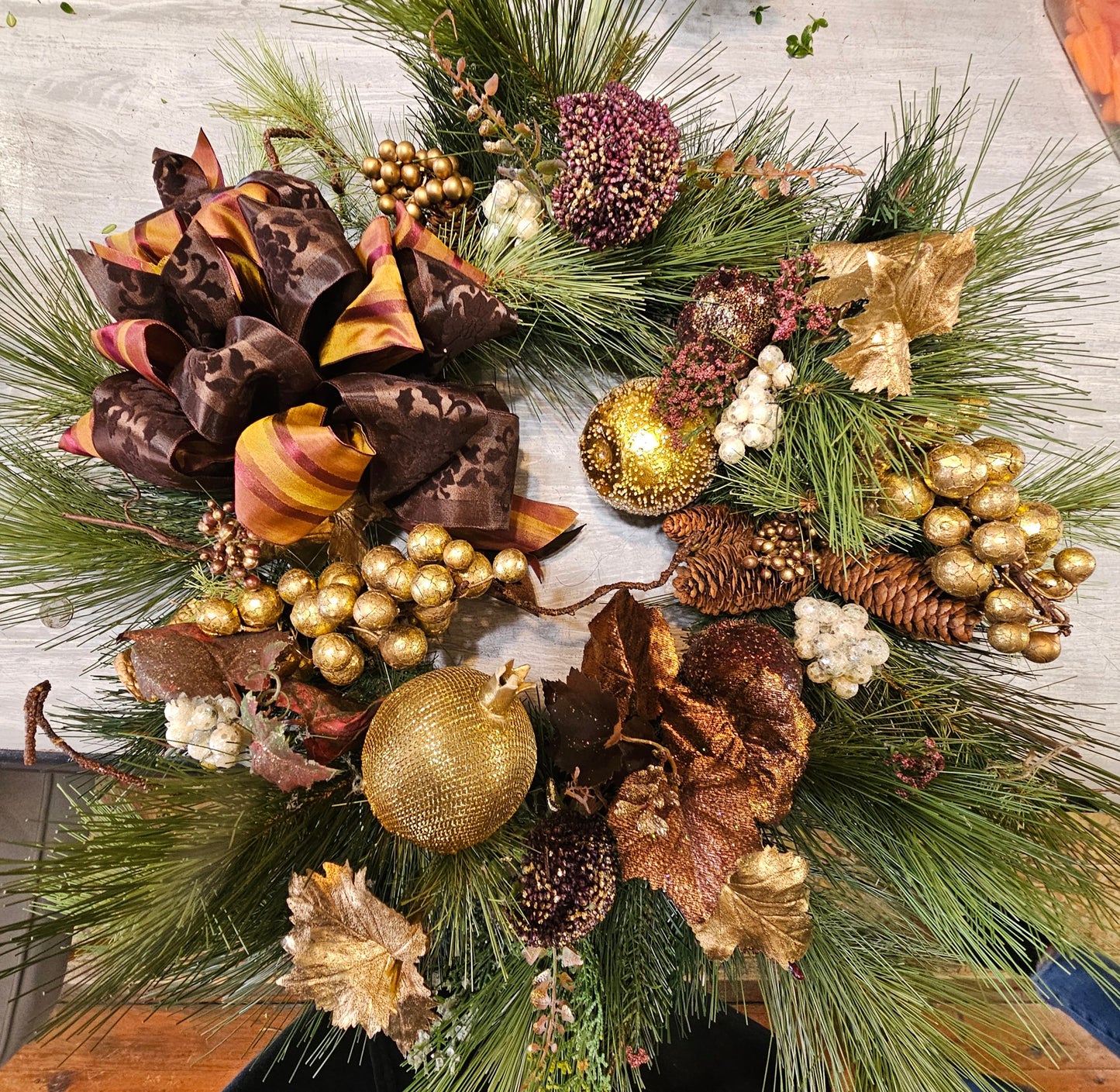 Handcrafted Holiday Wreath (artificial)