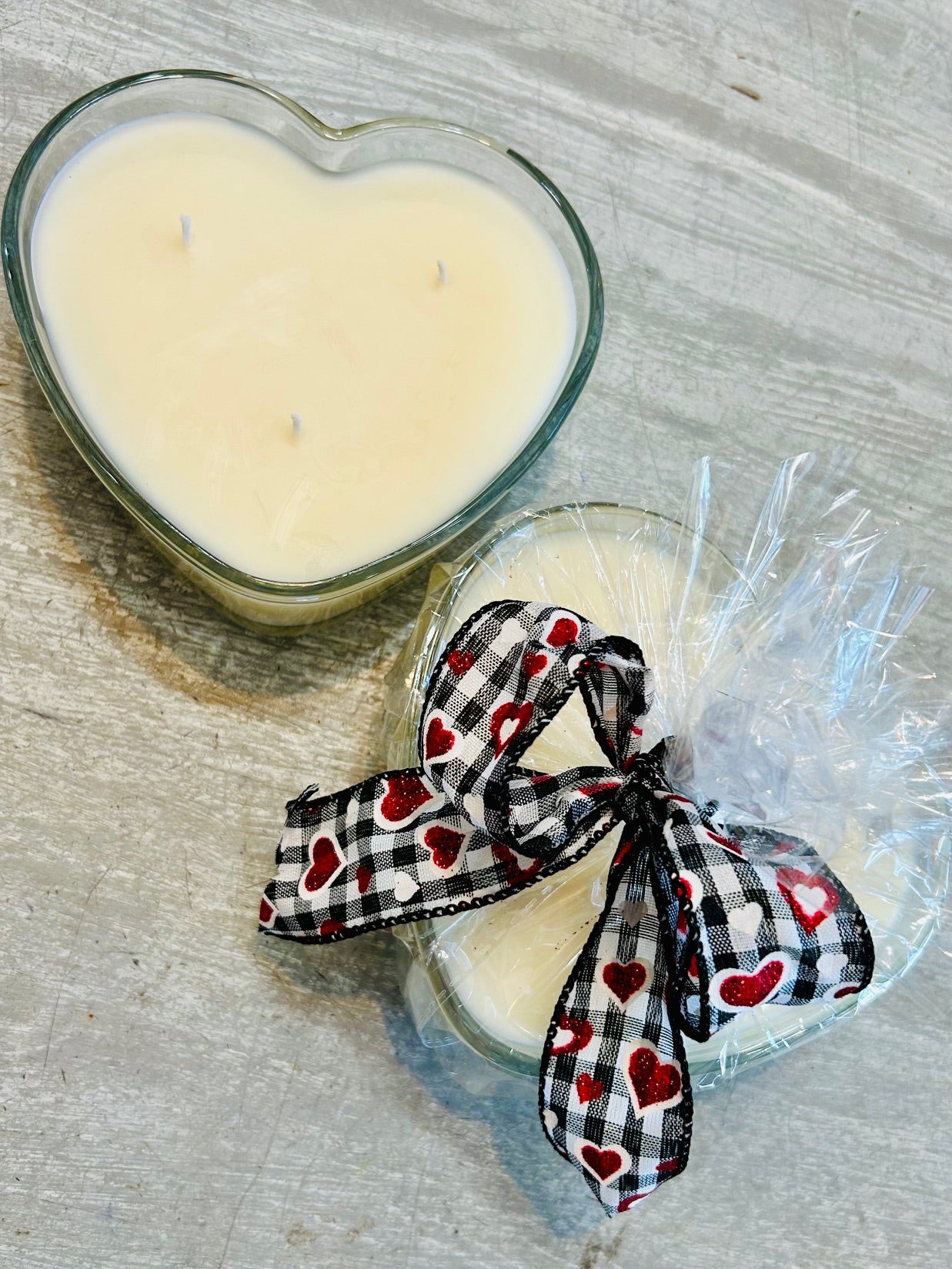 Heart Shaped Candle - 3 Wick French Vanilla