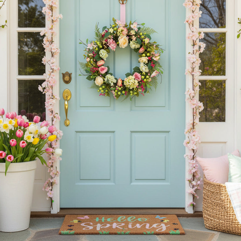 Southern Belle Bloom - Spring Silk Flower Wreath