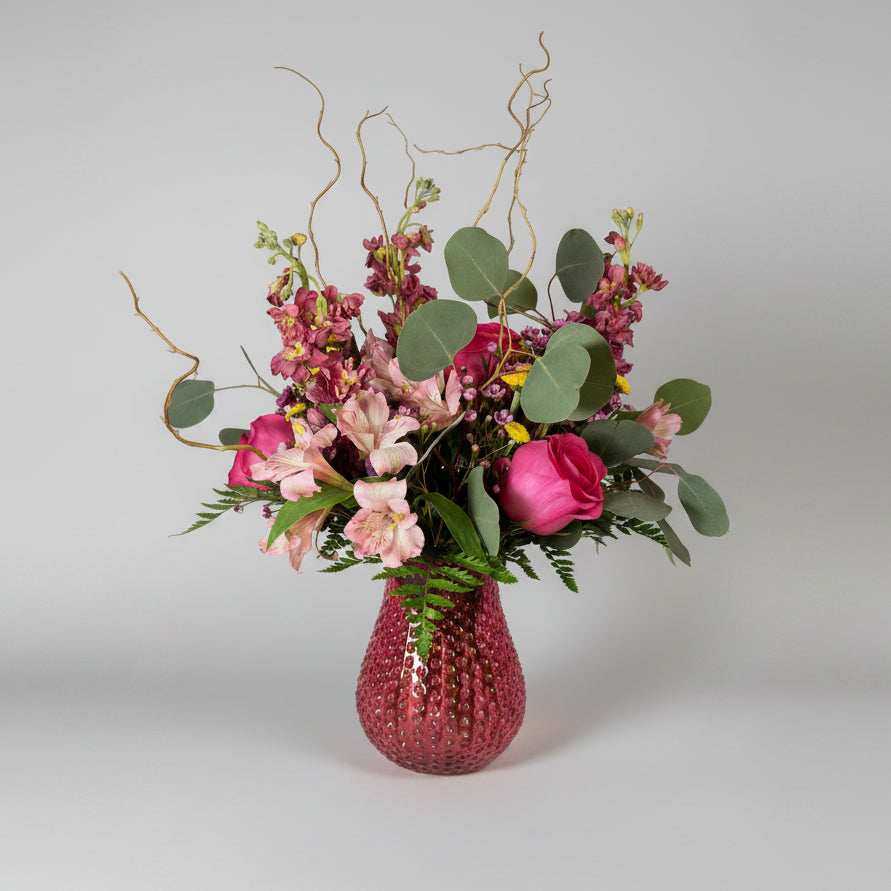 Hot Pink Lemonade Bouquet Wrapped