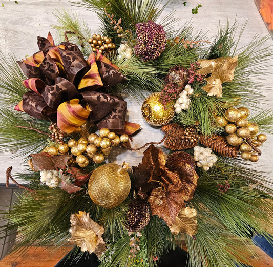 Handcrafted Holiday Wreath (artificial)