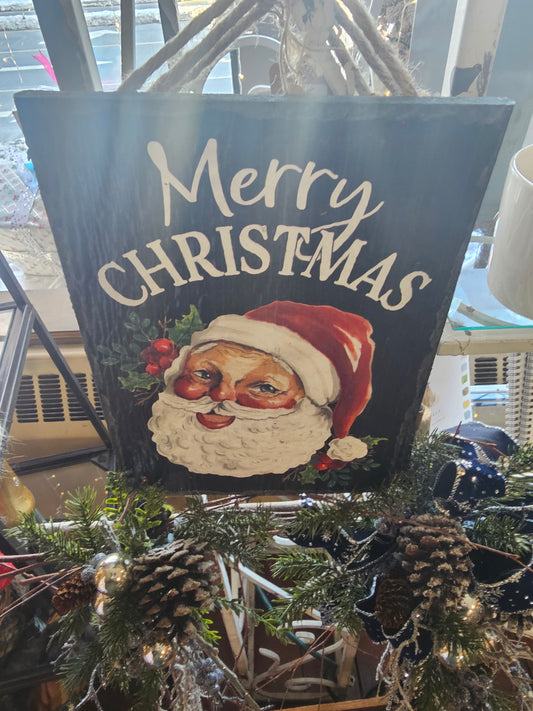 Christmas Decoration with Santa Claus Sign