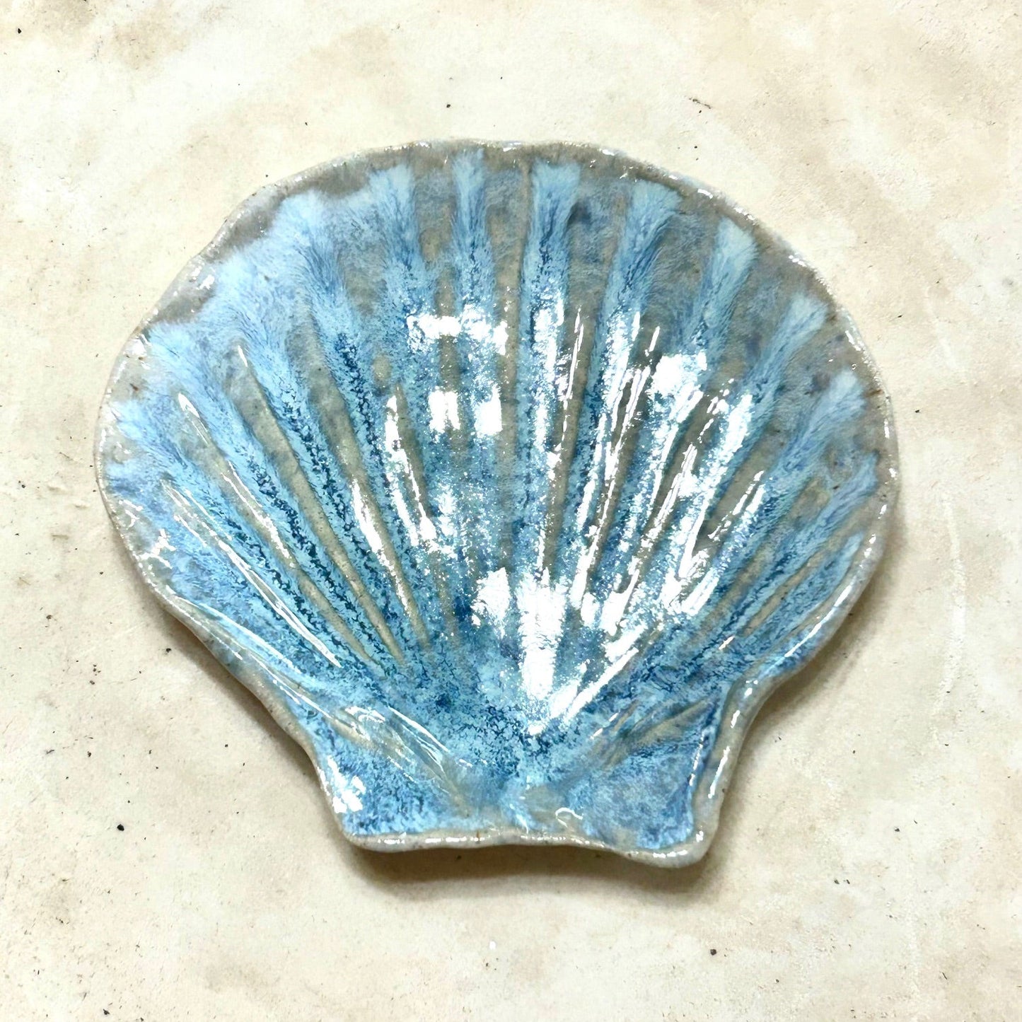 Handmade Ceramic Trinket Dish – Jewelry Dish Beach & Floral