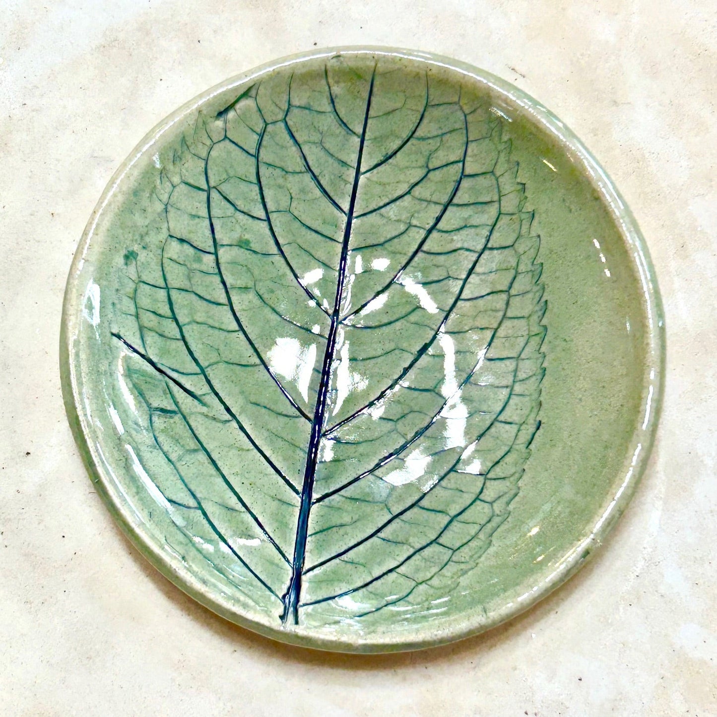 Handmade Ceramic Trinket Dish – Jewelry Dish Beach & Floral
