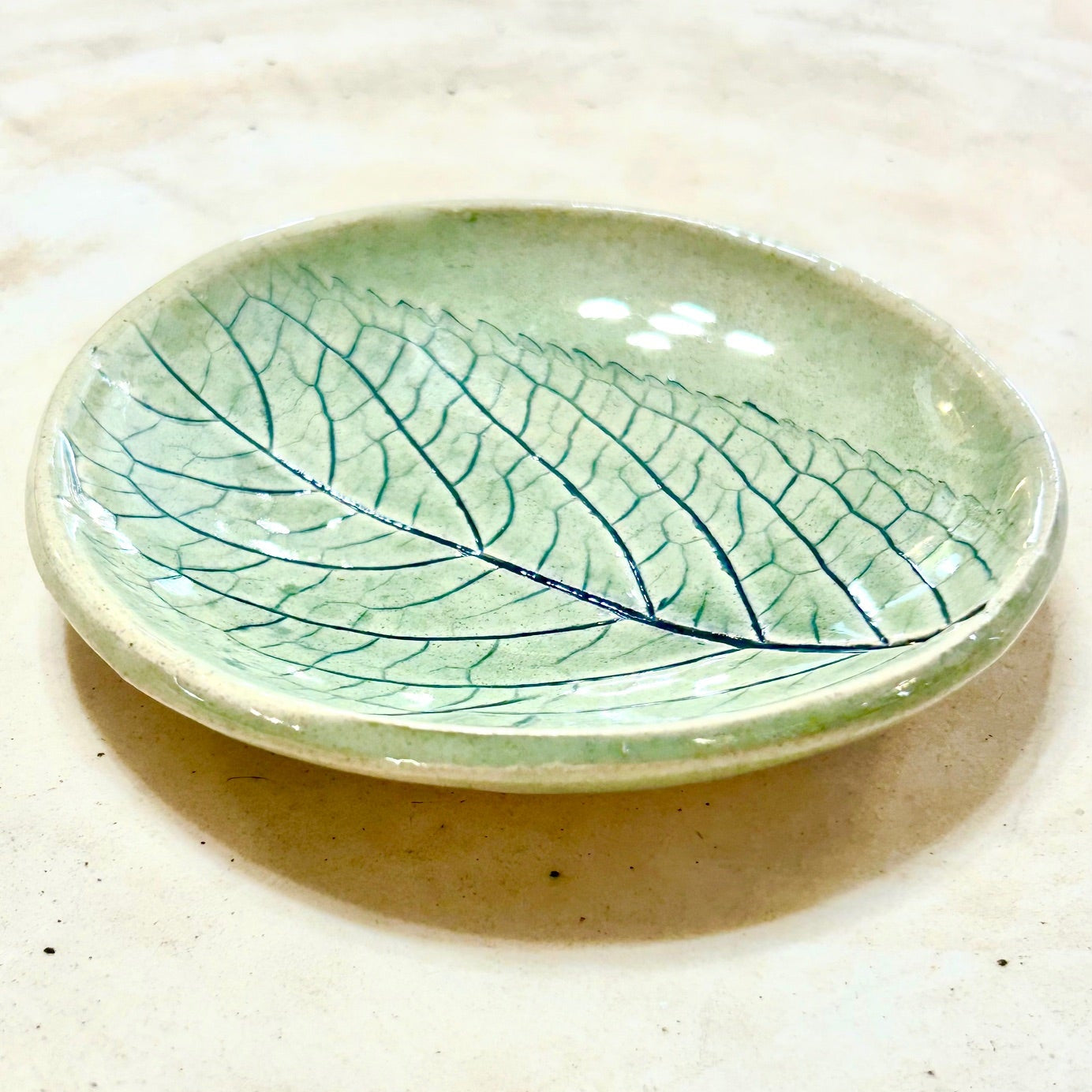Handmade Ceramic Trinket Dish – Jewelry Dish Beach & Floral