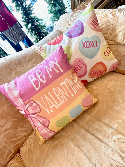 Valentine’s Day Decorative Canvas Pillow – 18” x 18”