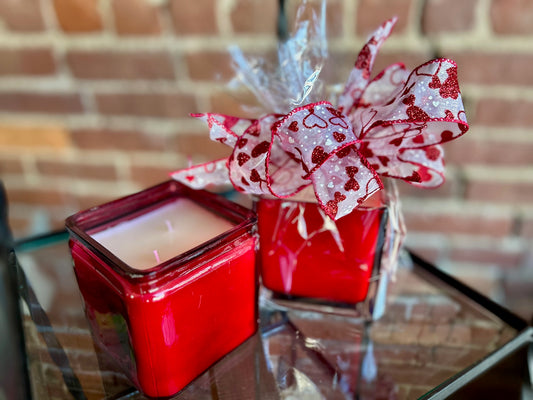 Red Square Candle - 2 Wick French Vanilla