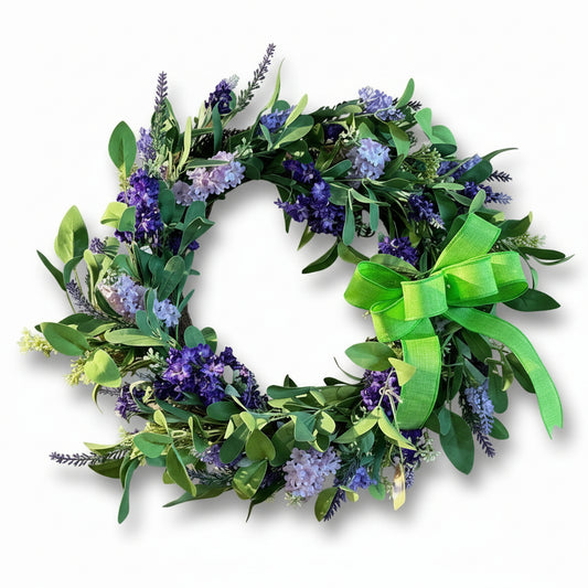 Lavender & Lilac - Spring Silk Flower Wreath