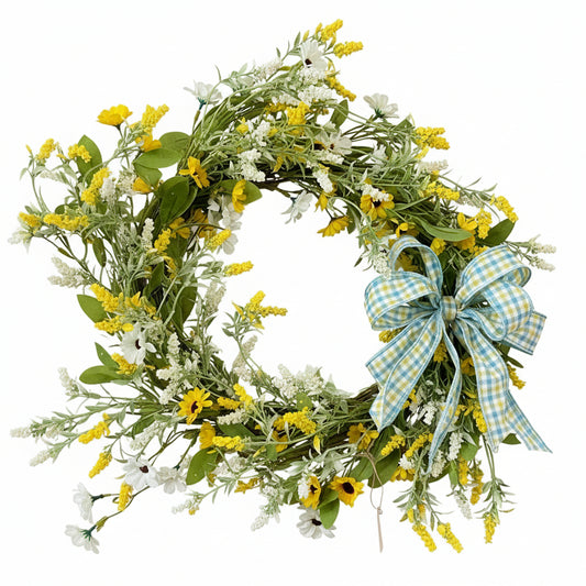 Country Farm Garden - Spring Silk Flower Wreath