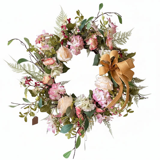 Blush & Twig Homestead - Spring Silk Flower Wreath