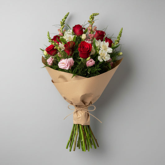 Blushing Romance Bouquet Wrapped