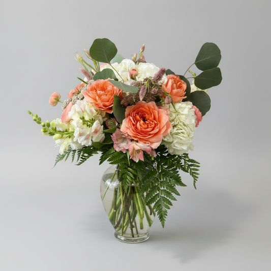 Luxury Blush & Buttercream Bouquet in a Vase