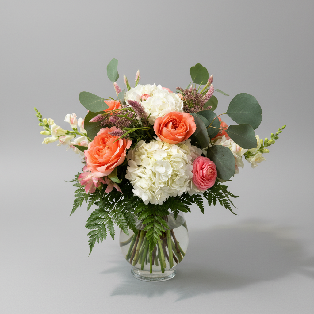 Luxury Blush & Buttercream Bouquet in a Vase