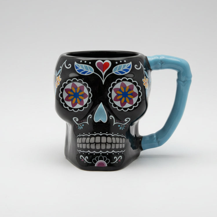 Halloween Mug - Black Sugar Skull Day of the Dead