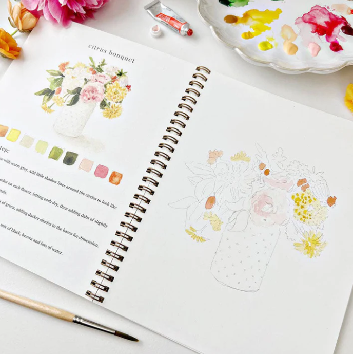 Emily Lex Studio Watercolor Workbook, Bouquets