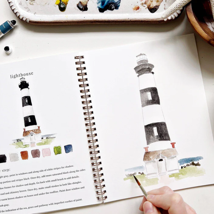 Emily Lex Studio Watercolor Workbook, Seaside