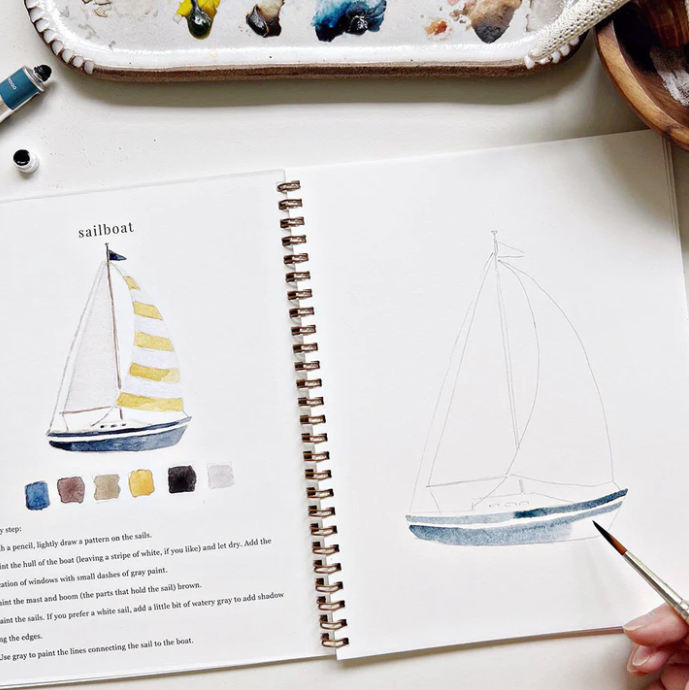 Emily Lex Studio Watercolor Workbook, Seaside