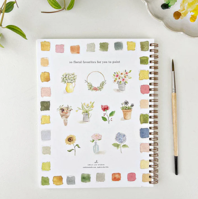 Emily Lex Studio Watercolor Workbook, Flowers