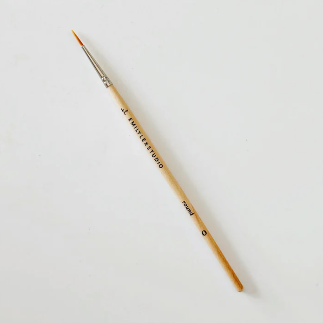 Watercolor Paintbrush Set of Five Wood Brushes - Emily Lex