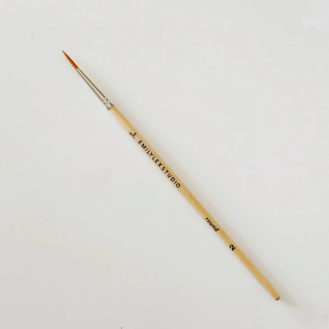 Watercolor Paintbrush Set of Five Wood Brushes - Emily Lex