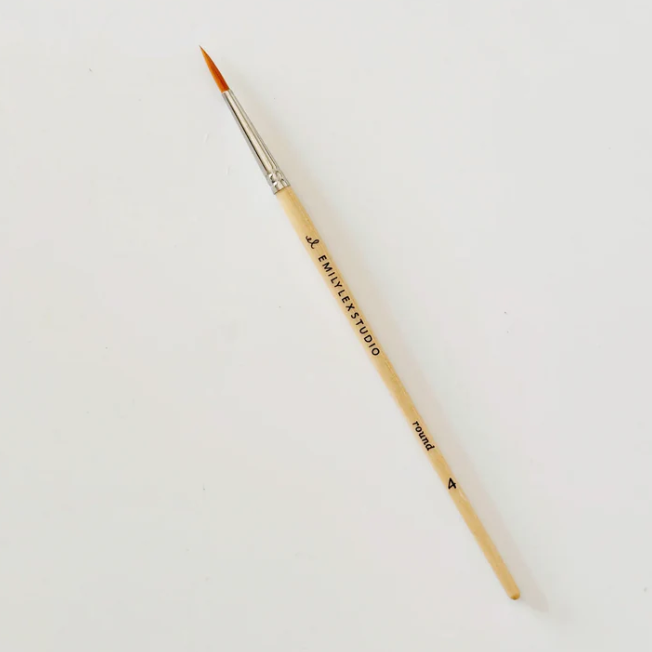 Watercolor Paintbrush Set of Five Wood Brushes - Emily Lex