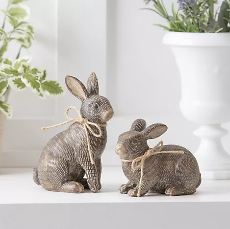 Bronze Bunny Decor - Farmhouse