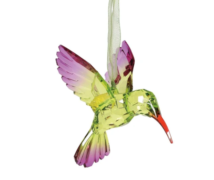 Faceted Acrylic Hummingbird Ornament