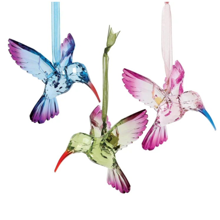 Faceted Acrylic Hummingbird Ornament