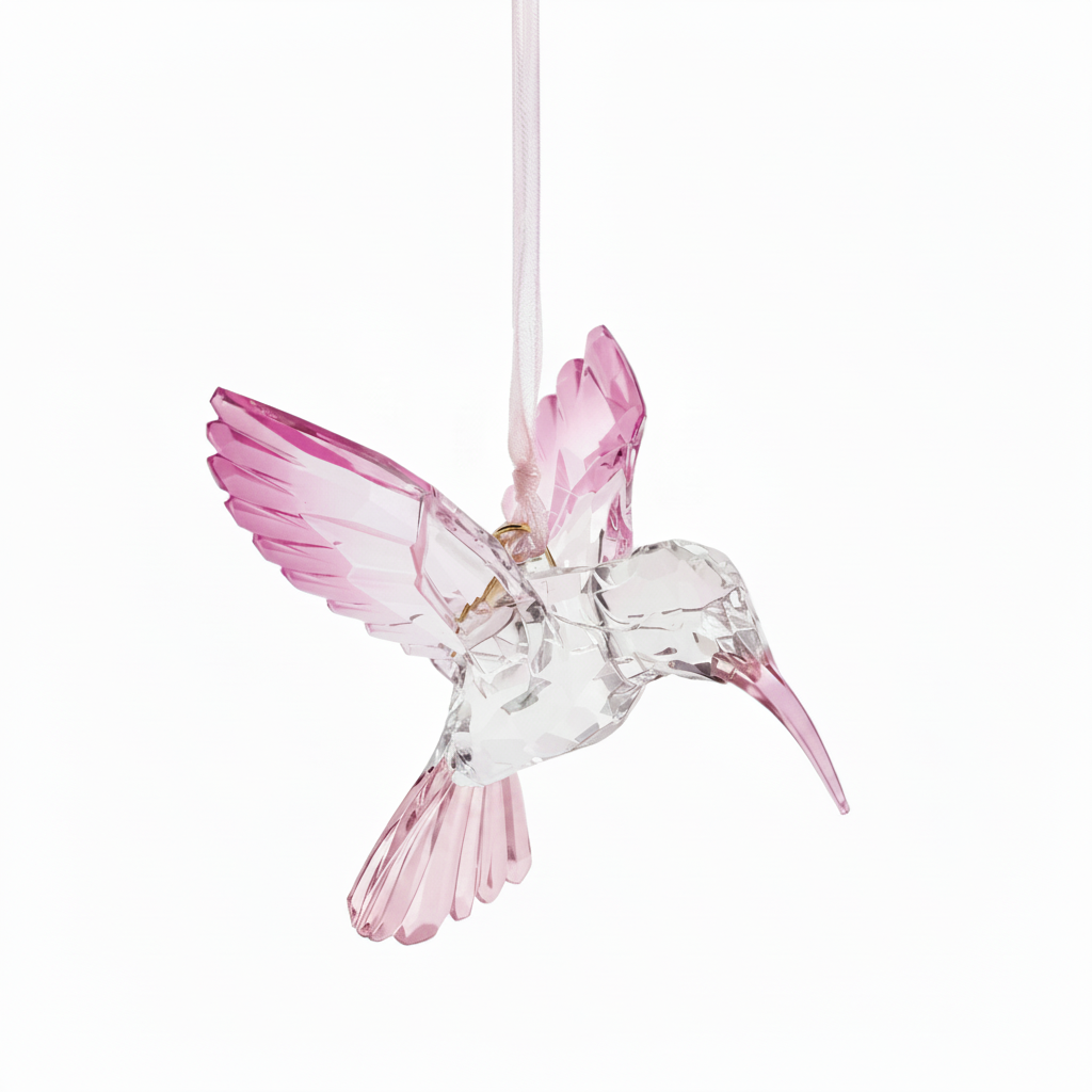 Faceted Acrylic Hummingbird Ornament
