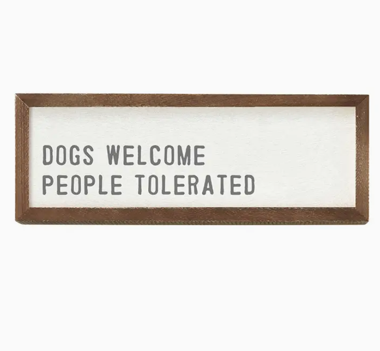 Wood Sign - Dogs Welcome