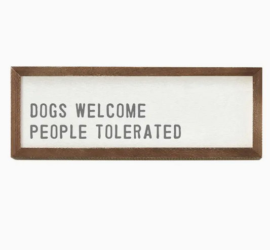 Wood Sign - Dogs Welcome
