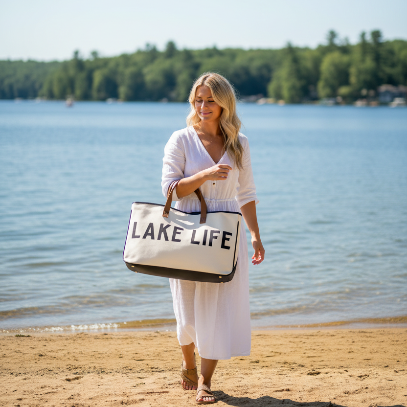 Canvas Tote - Lake Life