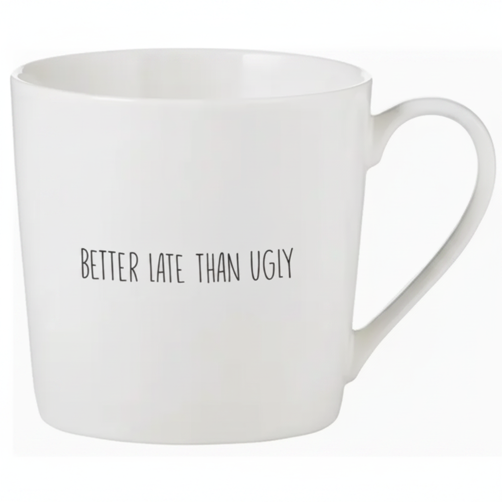 Café Mug - Better Late Than Ugly