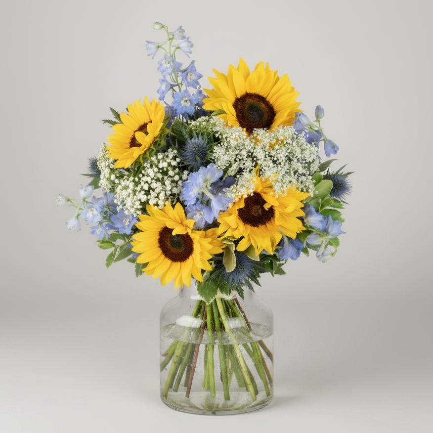Golden Daydream Bouquet in a Vase