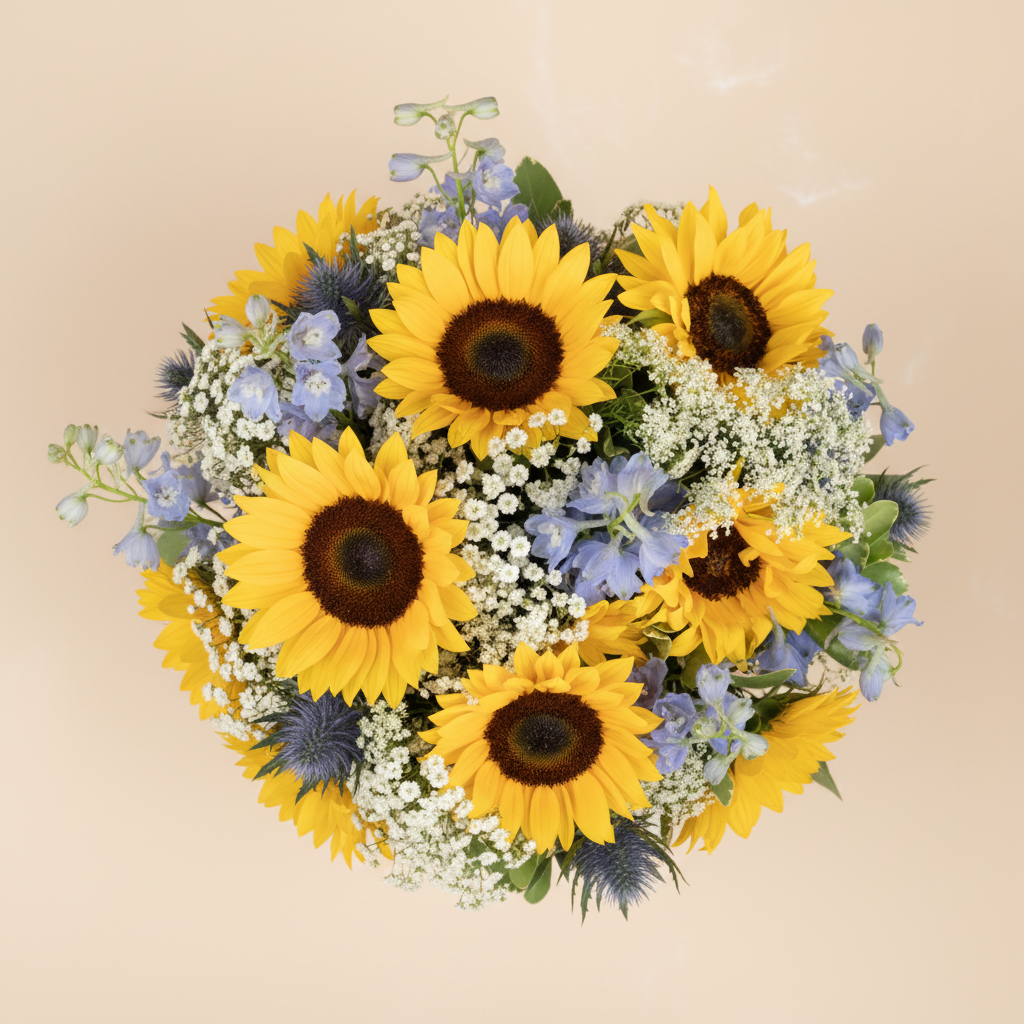 Golden Daydream Bouquet in a Vase